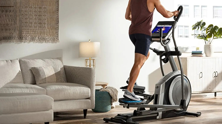 muscle engagement on an elliptical cross trainer